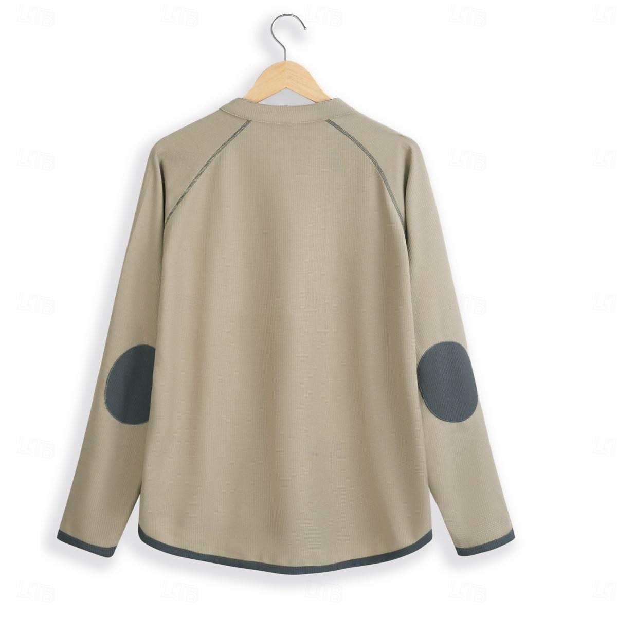 Men's T shirt Tee Waffle Henley Shirt Henley Shirt Tee Top Long Sleeve Shirt Color Block Henley Street Vacation Long Sleeve Patchwork Clothing Apparel Fashion Designer Basic 2026 - $22.99 –P5