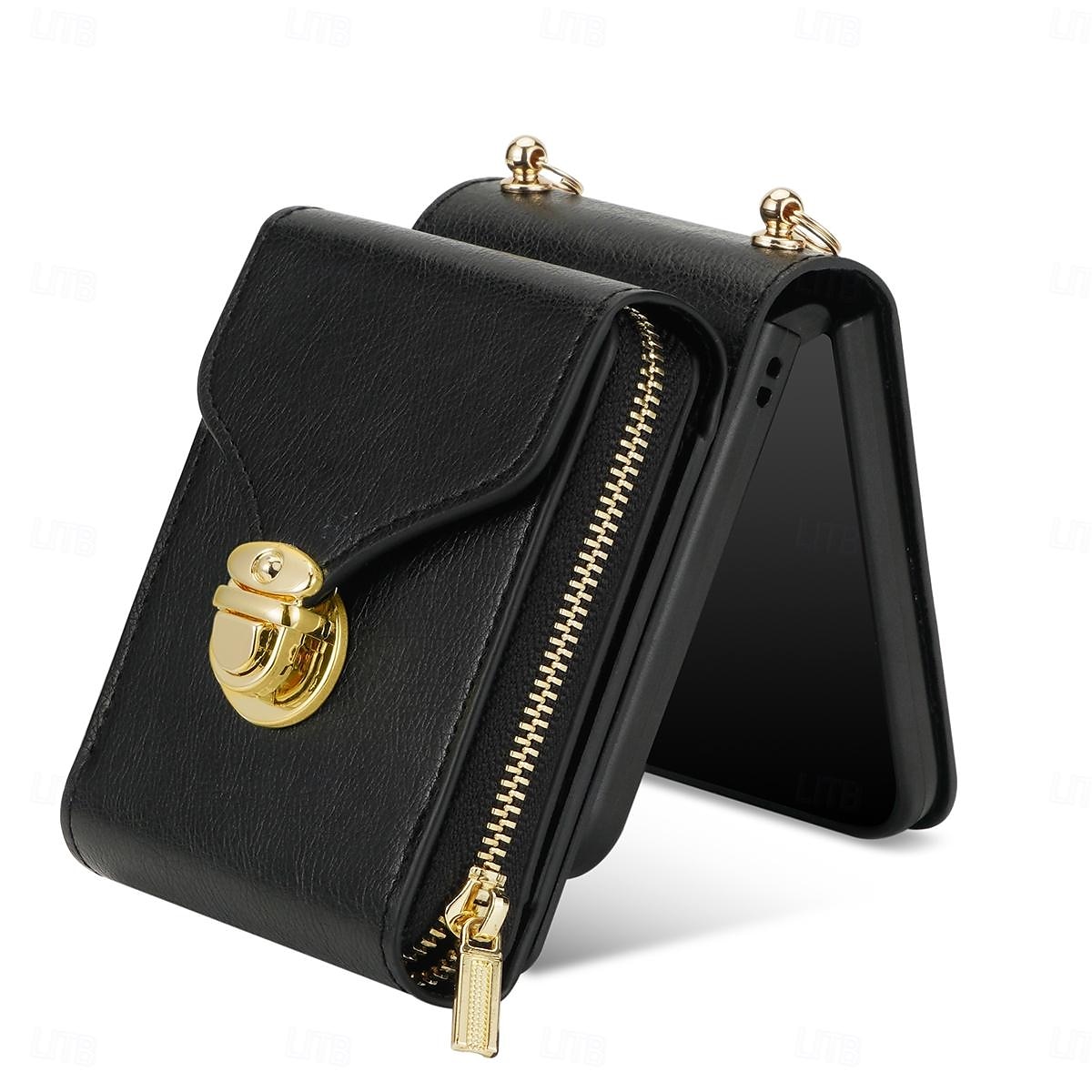 telefon Maska Pentru Samsung Galaxy Z Flip 7 Z Flip 6 Z Flip 5 Z Flip 4 Z Flip 3 Capac Spate Fermoar cu Lanyard Loc pentru card Retro TPU PU piele 2025 - $32.99 –P4
