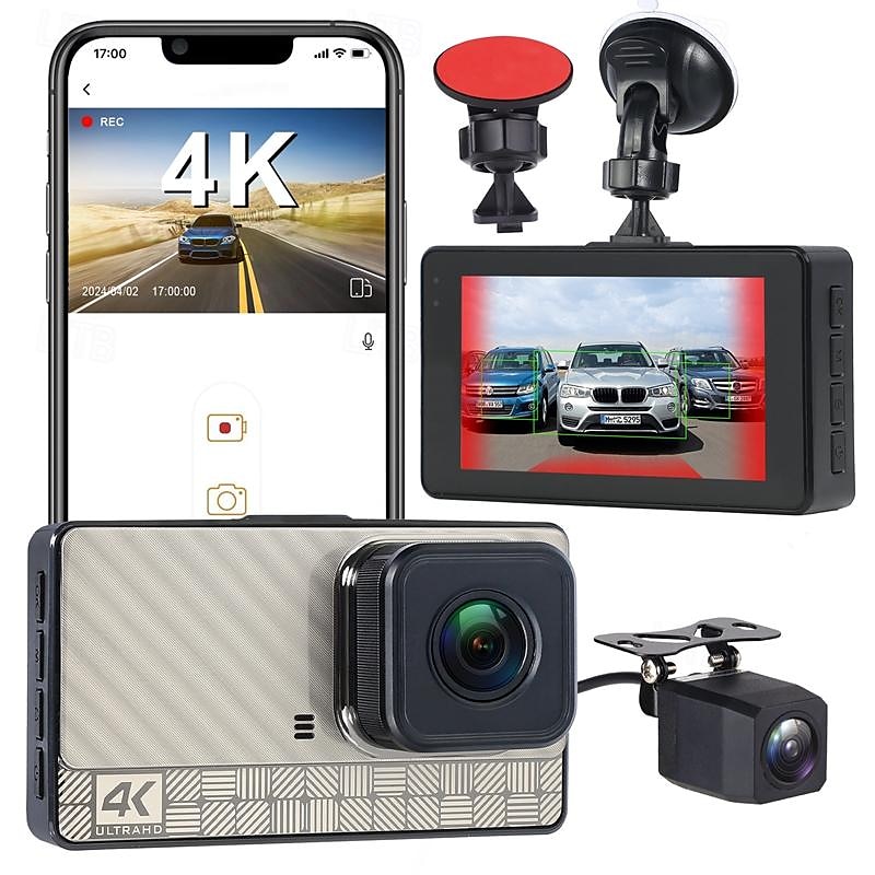 X21+ 2160P HD with Rear Camera Car DVR 170 Degree Wide Angle 3 inch IPS Dash Cam with WIFI / Night Vision / G-Sensor 4 infrared LEDs Car Recorder 2025 - $87.99 –P2