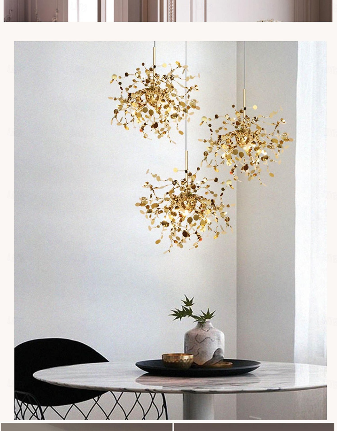 3-Light 40 cm Design unico Luci Pendenti Acciaio inossidabile Stile nordico 110-120V 220-240V del 2025 a $126.99 –P5