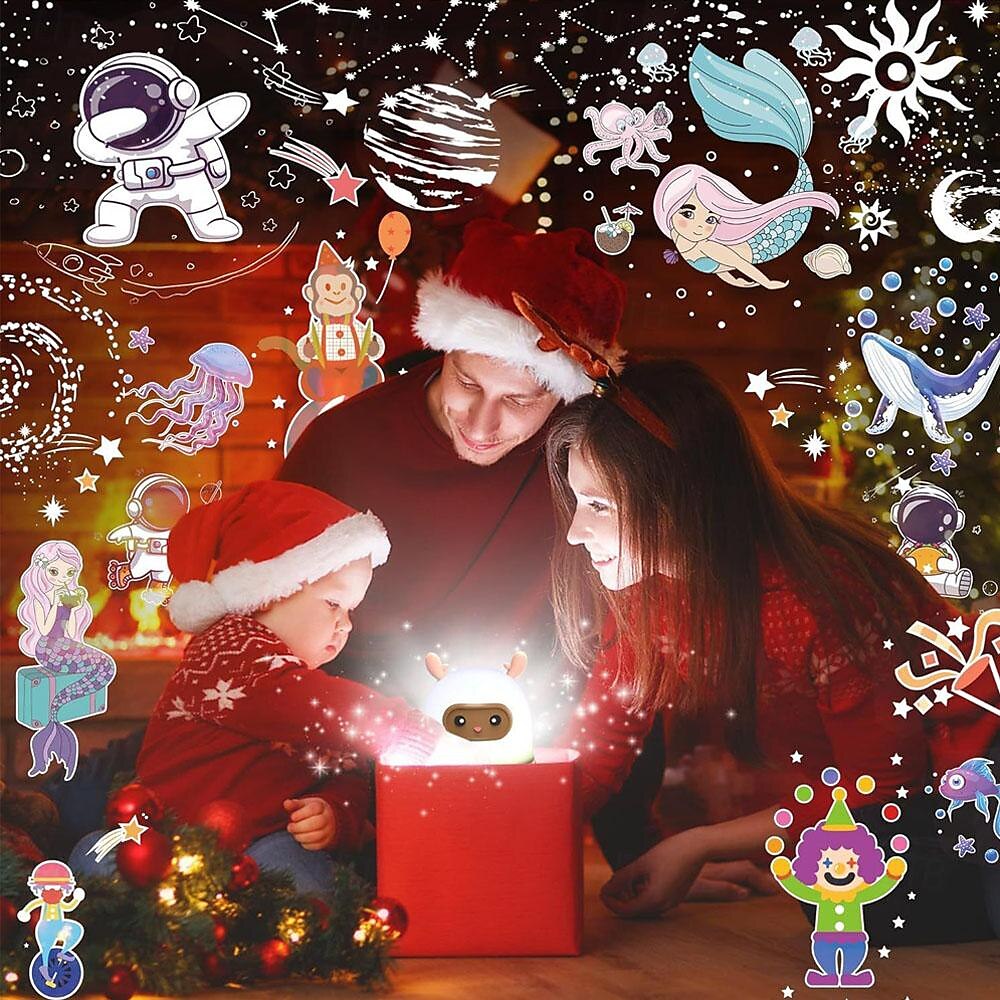 Proyector de luz nocturna 3 en 1 con luz nocturna deslizante para coche de ciervo con rotación de 360 grados para regalo 3 de niños en 1 2025 - $52.99 –P2