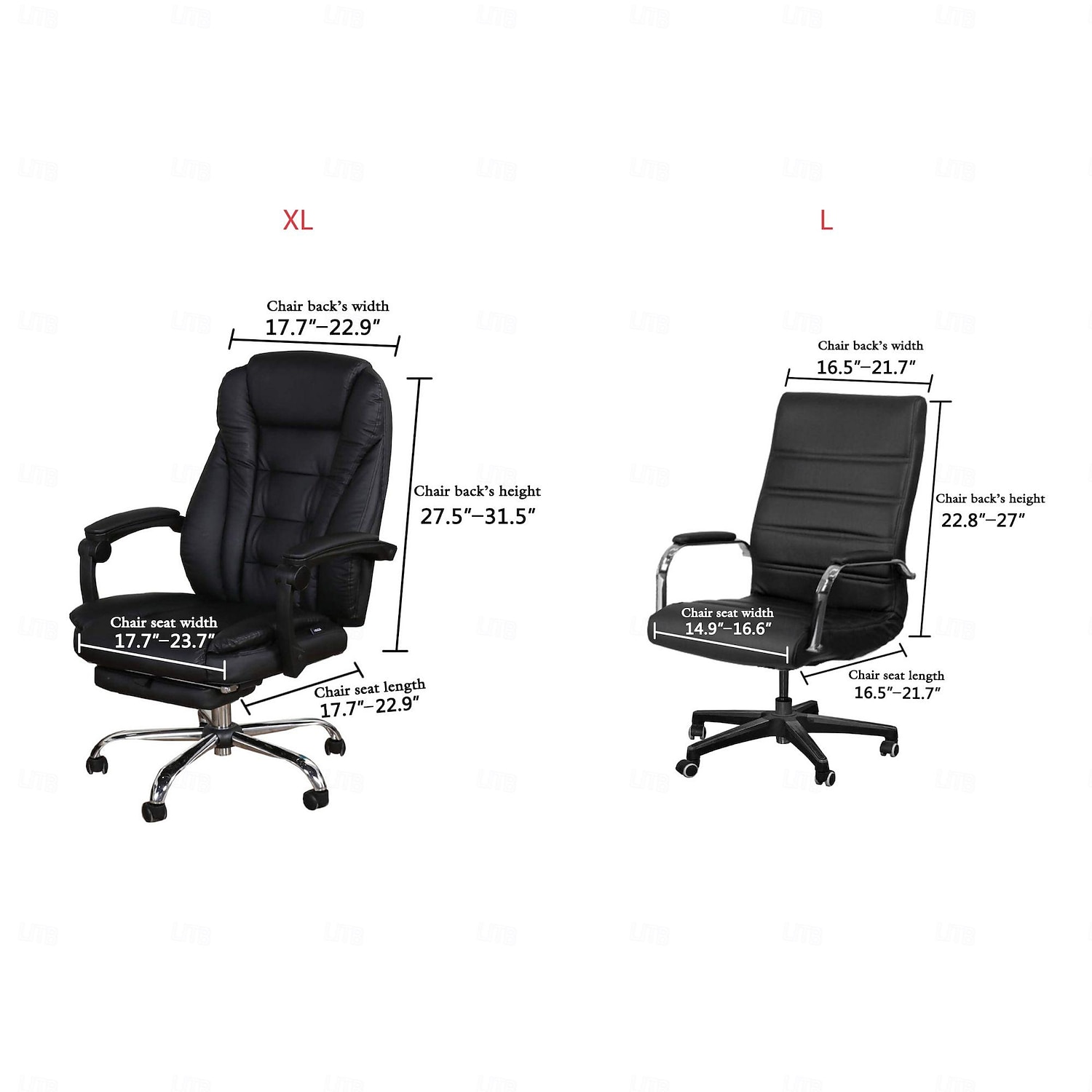 housse de chaise de bureau imperméable et extensible - design simple et moderne - housse de chaise d'ordinateur en cuir PU - durable et facile à nettoyer - parfaite pour protéger et améliorer les de 2025 ? $30.99 –P1