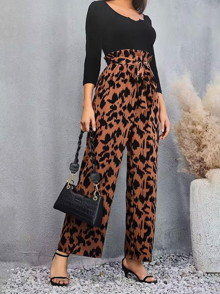 Femme Combinaison Mode Longue Graphic Imprimer Respirabilité Confortable Non Elastique Casual Quotidien Café Printemps & Automne Standard de 2025 ? $29.99 –P4