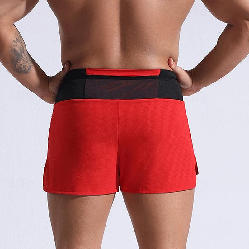 Men's Sweat Shorts Shorts Summer Shorts Pocket Drawstring Elastic Waist Plain Comfort Short Sports Outdoor Daily Going out Fashion Casual Black Red Micro-elastic 2025 - $23.99 –P11