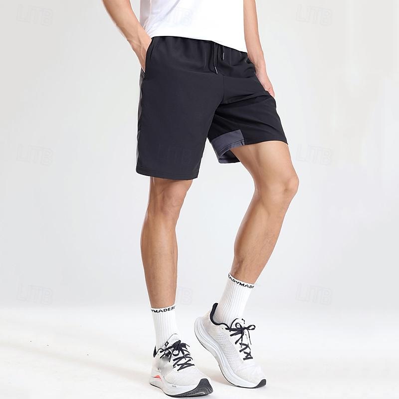 Homens Shorts de moletom Calção Shorts de verão Bolsos Com Cordão Cintura elástica Tecido Conforto Curto Esportes Diário Para Noite Moda Casual Preto Cinzento Micro-Elástica de 2025 por $13.49 –P1