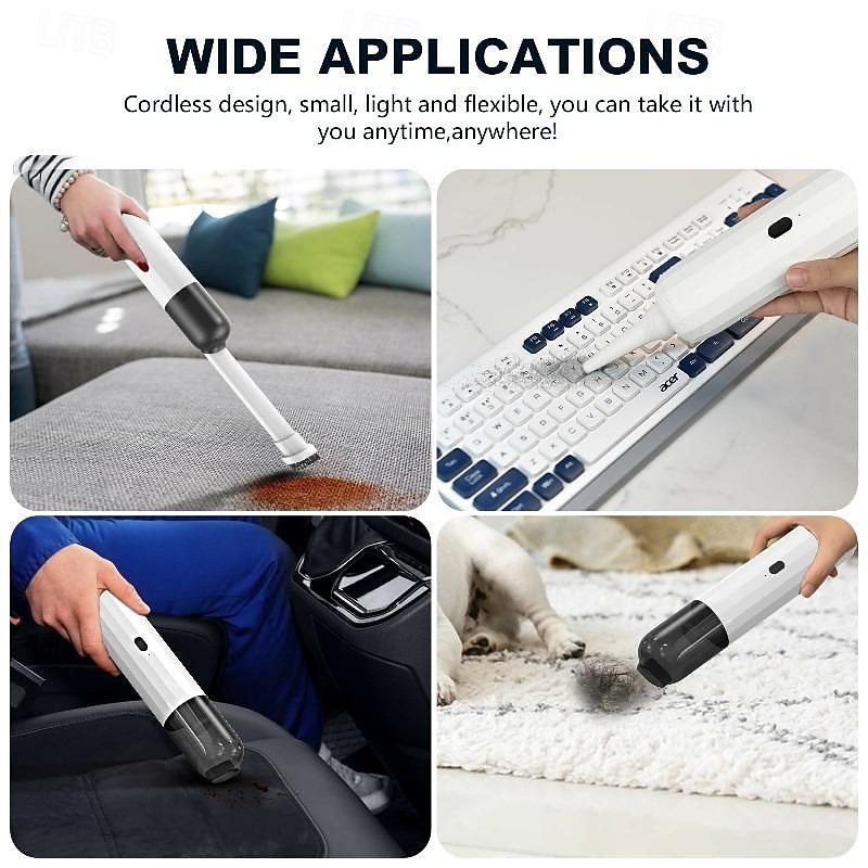Car Vacuum Portable Handheld Vacuum Cleaner 4-in-1 Compact Vacuum for Car Cleaning Electric Mini Vacuum with 3 Nozzles 2025 - $39.99 –P16