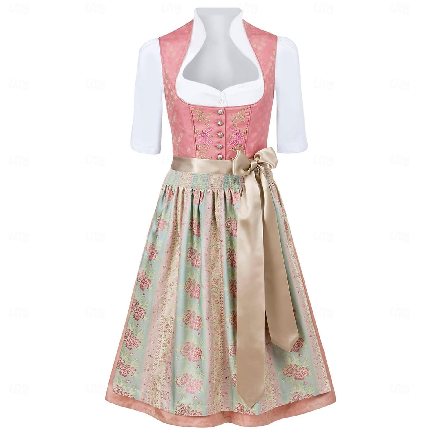 Oktoberfest Outfits Schort Dirndl hulp in de huishouding Duits München Weiden Dames Doek in traditionele stijl 2025 - $68.99 –P4