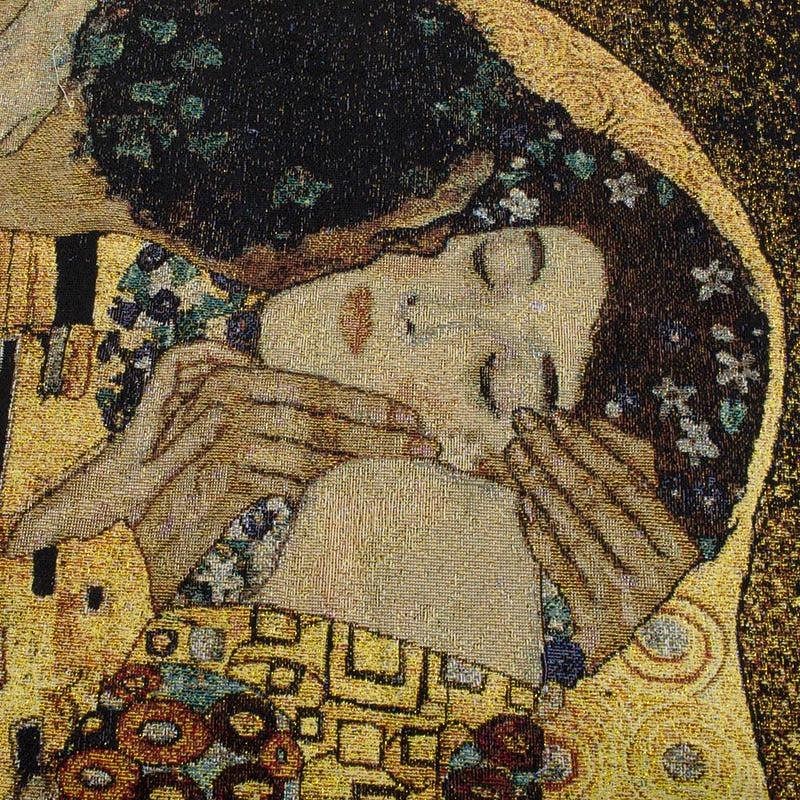 jacquard szőtt gobelin gobelin aubusson fali függöny klimt a szerető szövőszék pamut szövés nappali hálószoba dekoráció (bot és bojt nélkül) 2025 - $106.99 –P1