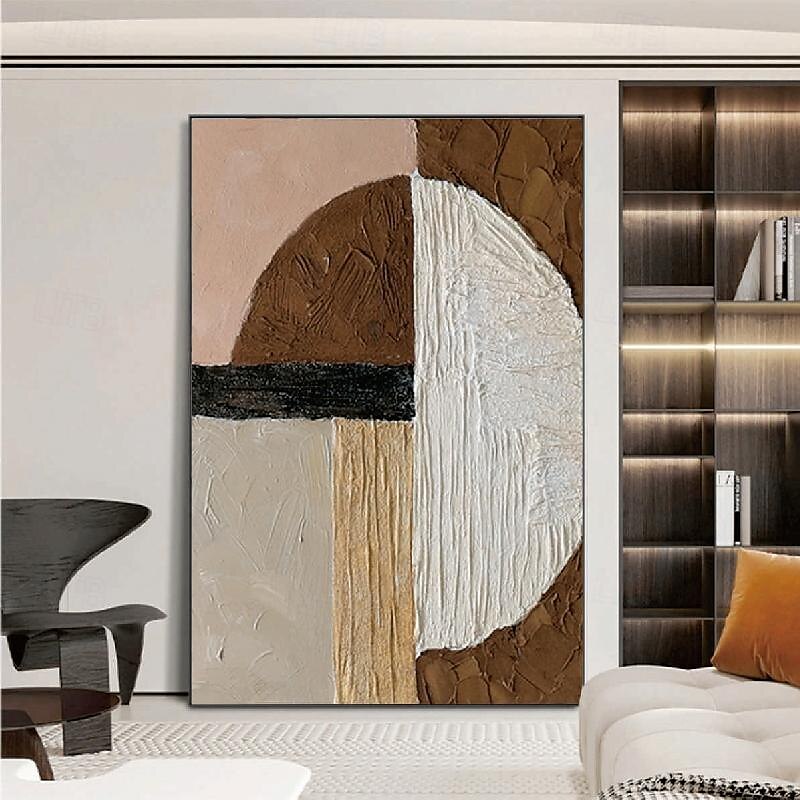 beige braun Malerei handgemachte braun Wabi Sabi Kunstwerk Ölgemälde handgemalt strukturierte Ölgemälde beige Ölgemälde braun abstrakte Leinwand Kunst moderne horizontale Dekor Kunst 2025 - $116.99 –P9