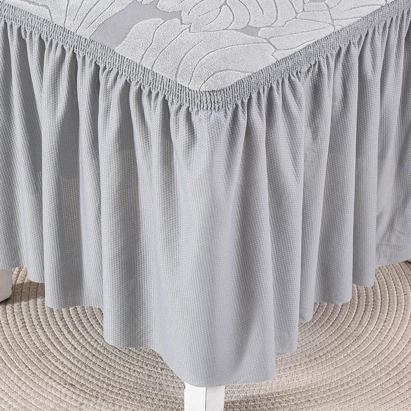 stolsöverdrag med kjolfåll elegant och snygg design mjukt och slitstarkt tyg perfekt för matsal eller speciella tillfällen ger fullt stolskydd lätt att installera och maskintvättbar 2025 - $19.49 –P5