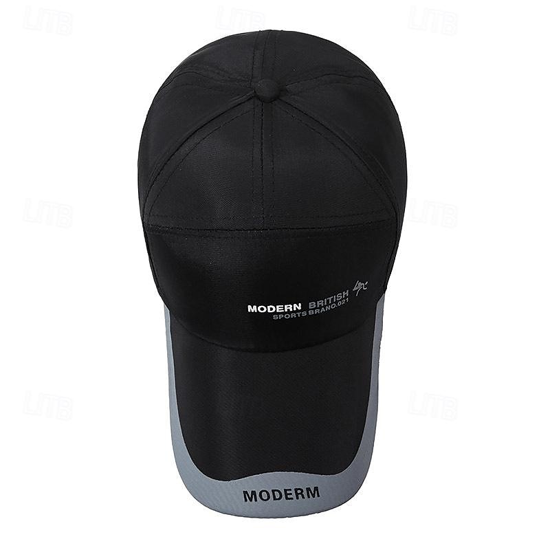 Herren Cap Basecap Sonnenhut Kappe Schwarz Rote Polyester Patchwork Modisch Brautkleider schlicht Strasse Täglich Farbblock Buchstabe Einstellbar Sonnenschutz Atmungsaktiv 2025 - $2.99 –P7