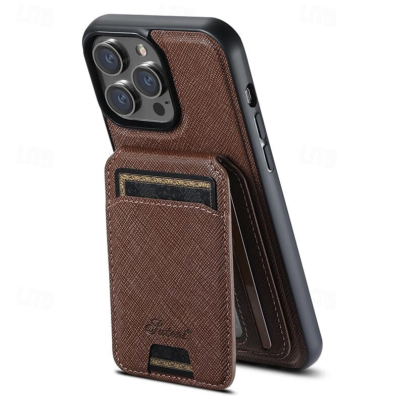 2025年 電話 ケース 用途 iPhone 16 iPhone 15 プロマックスプラス iPhone 14 13 12 Pro Max Plus バックカバー スタンド付き 磁石バックル ワイヤレス充電をサポート レトロ風 TPU PUレザー  コレクション – $24.99 –P7