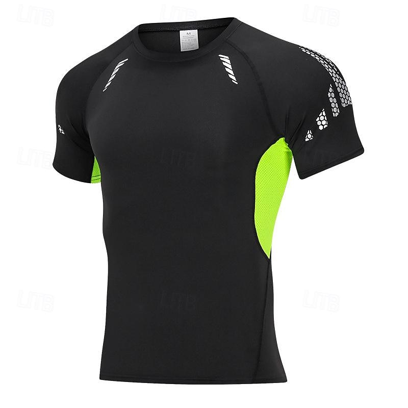 Hombre Bloque de color Camiseta Compresión Camisa atlética Camisa de gimnasia Camisa de fitness Verano Manga Corta Casual Ropa Deportiva Secado rápido Suave Transpirable Entrenamiento de gimnasio 2026 - $12.99 –P8