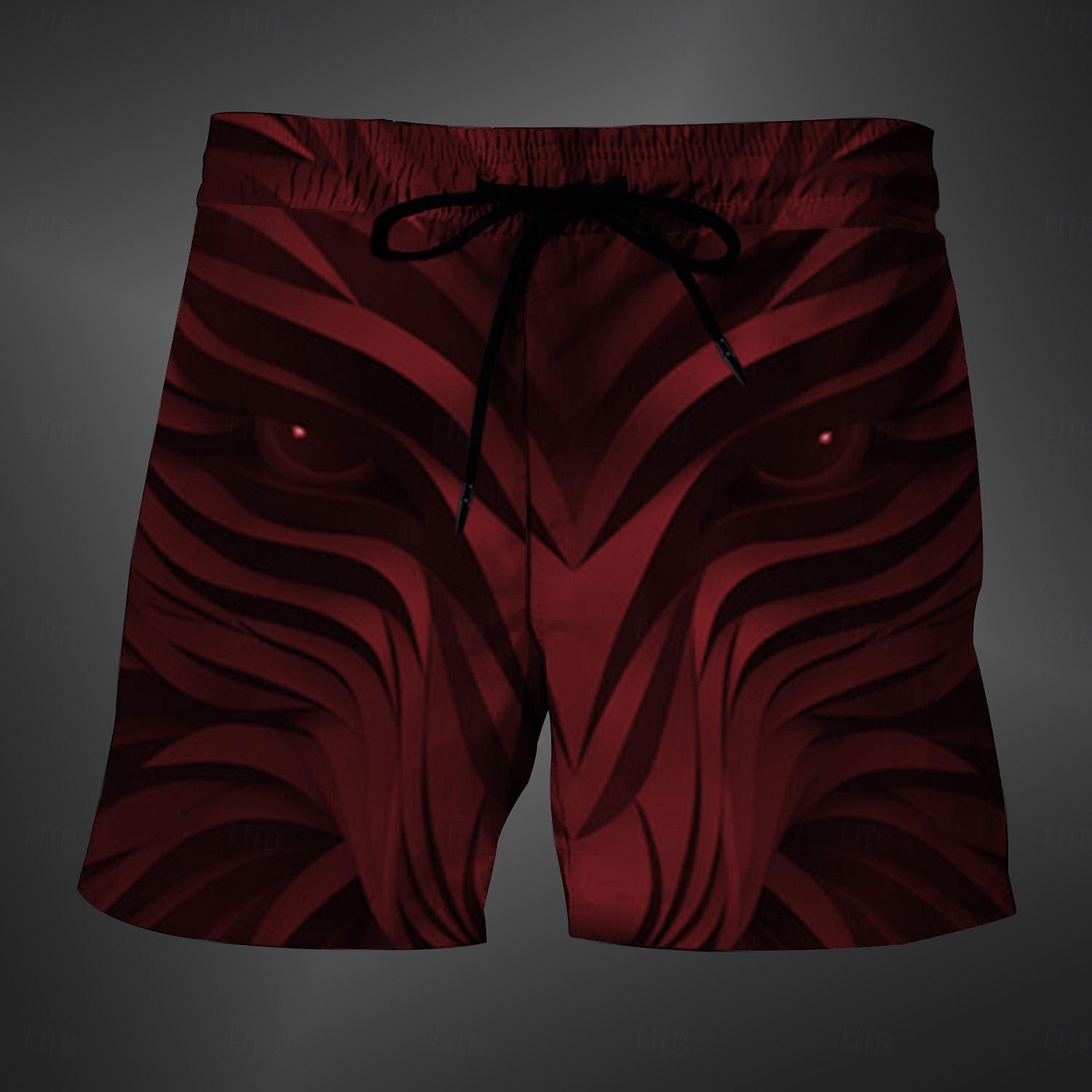 Herr Djur 3D Print 3D-utskrift Badshorts Boardshorts Medium Midja Mode Streetwear Designer Ledigt Dagligen Helgdag Ficka Snörning Elastisk midja Designer Kläder 2025 - $17.99 –P5