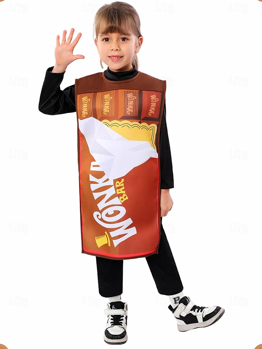 Karlík a továrna na čokoládu Wonka tabulka čokolády Cosplay kostým cosplay Filmové kostýmy for Chlapecké Dívčí Dětské Karneval Plesová maškaráda Večírek Plesová maškaráda 2025 - $32.99 –P3