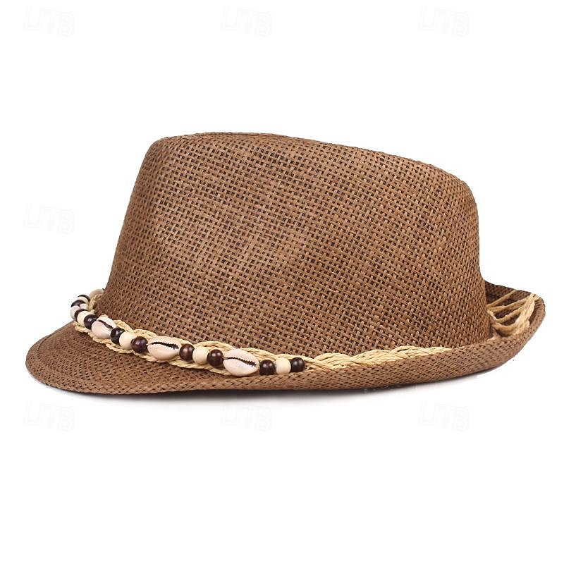 Men's Kentucky Derby Hat Sun Hat Party Hat Bowler Hat Black White Acrylic Fibers Fashion Casual Street Daily Plain Sunscreen Breathable 2026 - $9.49 –P1