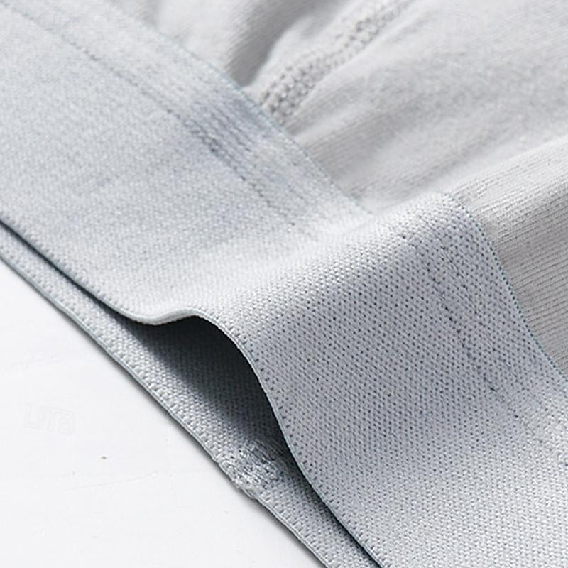 Herren 3 Pack Unterwäsche Boxer Boxer-Shorts Patchwork Hauptstadt Atmungsaktiv Weich Komfortabel Farbblock Mittlere Hüfthöhe Schwarz+Weiß+Grau Schwarz 2025 - $17.99 –P10