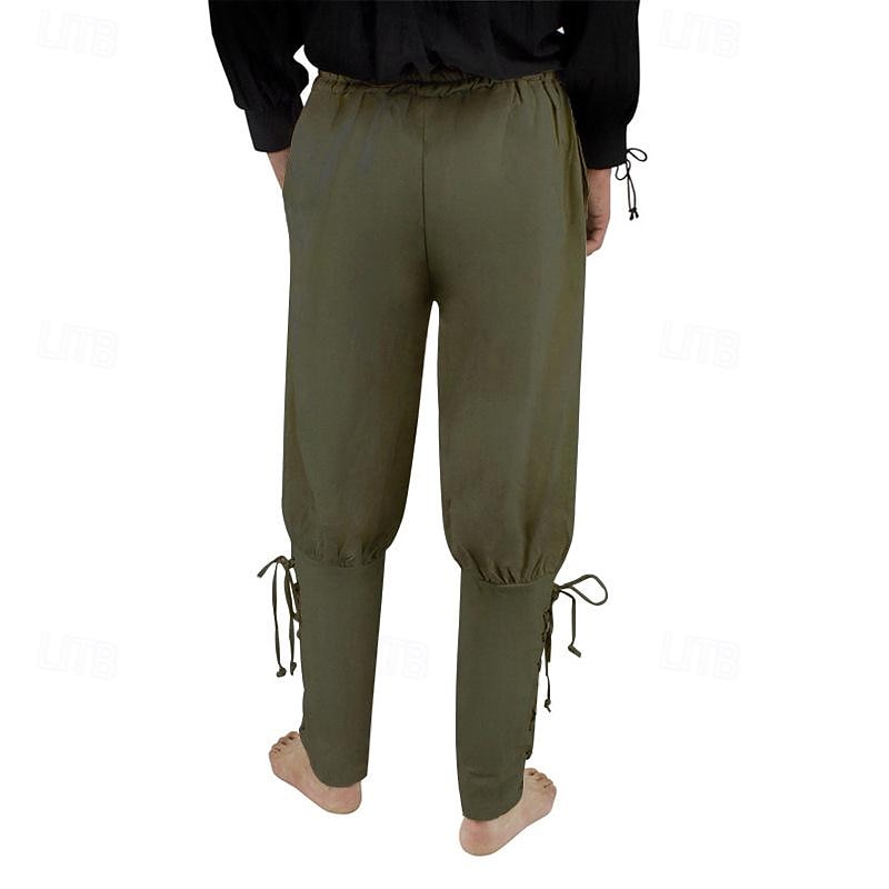 Retro Antiguo Medieval Renacimiento pantalones piratas Feria del Renacimiento caballero celta Ranger Color sólido Hombre Pirata Fantasía Víspera de Todos los Santos Carnaval Mascarada Rendimiento 2025 - $27.99 –P11