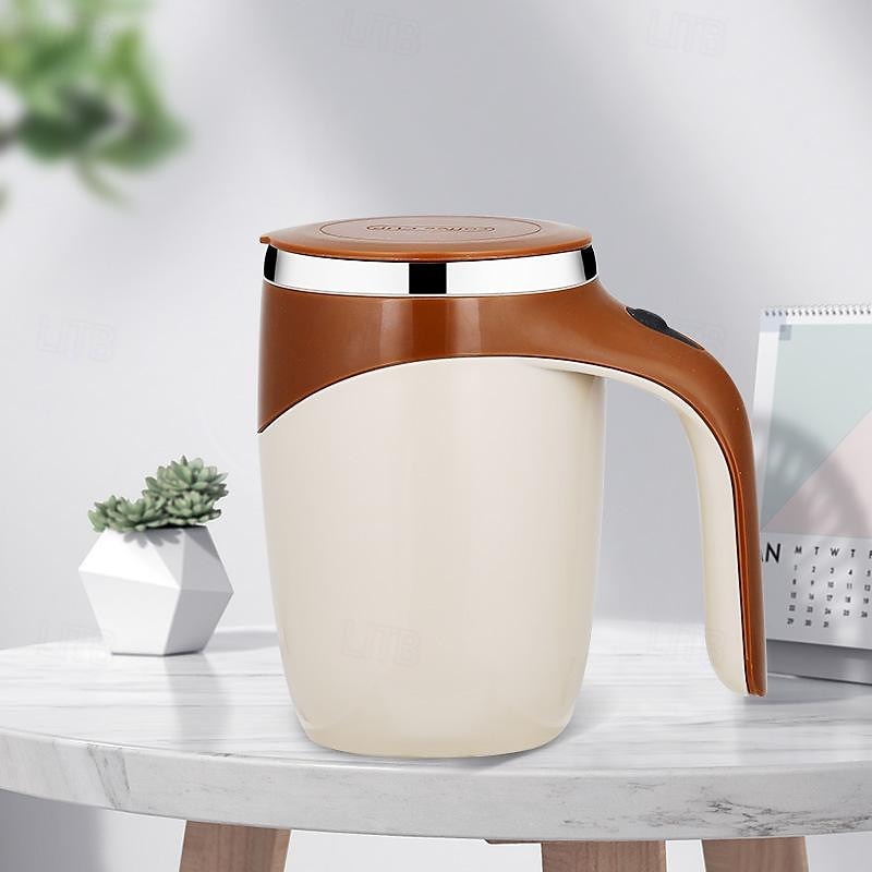 mikser ze stali nierdzewnej znak kubek magnetyczny obrotowy blender automatyczne mieszanie kubek do kawy mleko kubek do mieszania podgrzewacz butelka ładowanie przez USB 2025 - $23.99 –P6