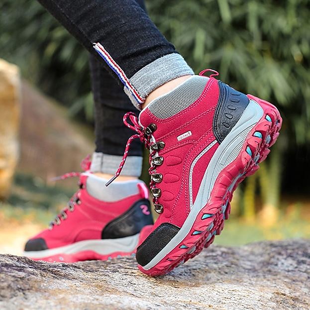 Women's Waterproof Purple Hiking Boots with Lace-Up Closure and Cushioned Sole - Ideal for Outdoor Adventures 2026 - $59.99 –P1