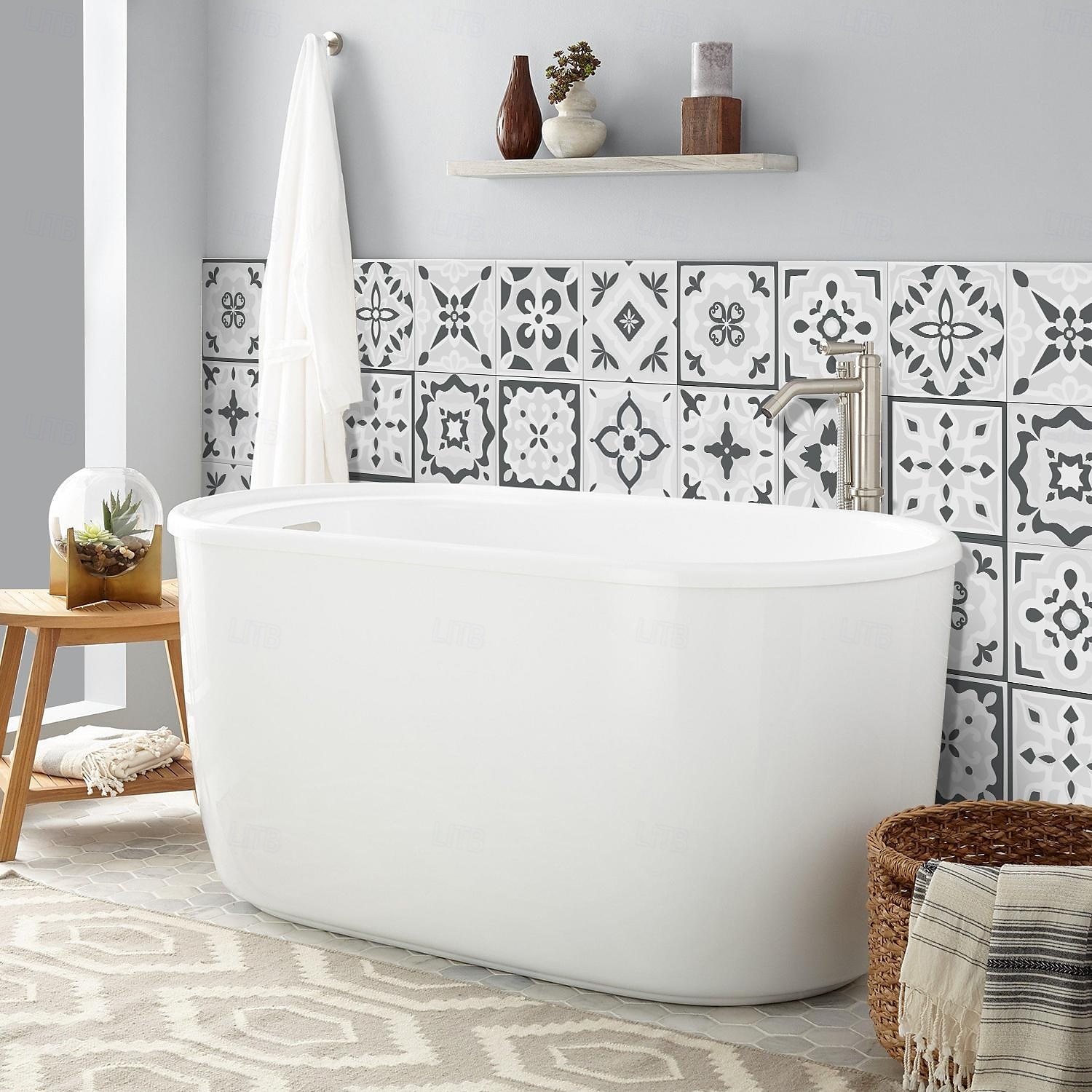 24 adesivi per piastrelle in stile marocchino, decalcomanie murali in PVC con pellicola di cristallo ispessita, impermeabili &Decorazione murale in piastrelle retrò, antiolio e rimovibili, per bagno, del 2025 a $10.99 –P10