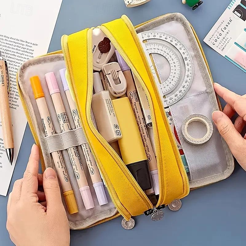 eenvoudige etui met grote capaciteit etui multifunctionele etui voor middelbare scholieren en middelbare scholieren 2025 - $17.99 –P4