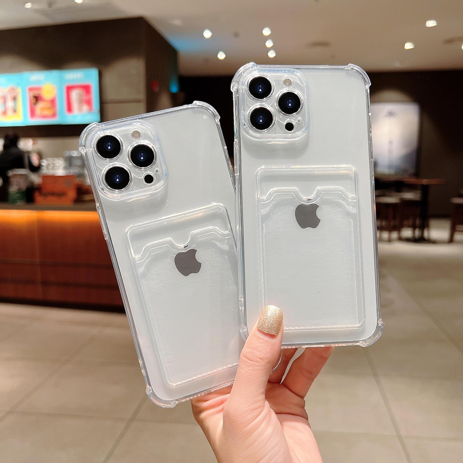 telefono Custodia Per iPhone16 iPhone 15 Pro Max iPhone 14 13 12 Pro Max Plus Per retro Con supporto Glitter scintillanti Slot per schede Cielo TPU del 2025 a $10.99 –P9