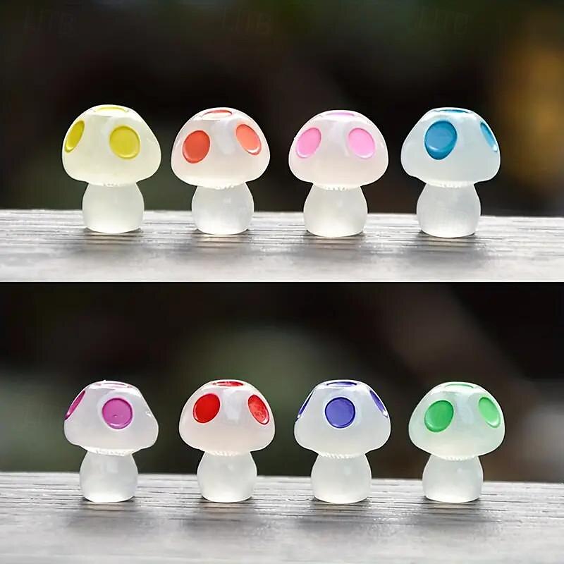 Micro-landscape Glow-in-the-dark Small Mushroom Cartoon Pendant Moss Gardening Creative Decorative Trinket 2025 - $11.99 –P2