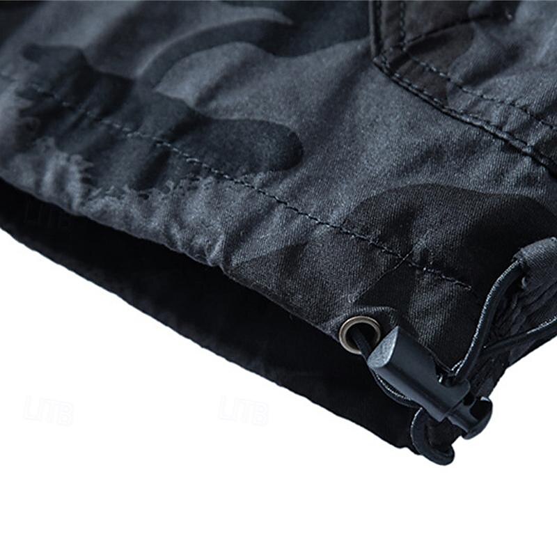 Per uomo Pantaloncini tattici Pantaloncini modello cargo Pantaloncini Bottoni A cordoncino Multi tasca Liscio Indossabile Lunghezza del ginocchio Esterno Giornaliero Campeggio e hiking Di tendenza del 2025 a $20.99 –P14