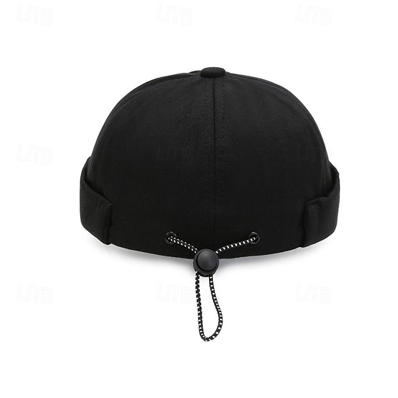 Herren Melonenkappe Hut Schwarz Gelb Baumwolle Modisch Brautkleider schlicht Strasse Täglich Glatt Einstellbar Atmungsaktiv 2025 - $6.49 –P6