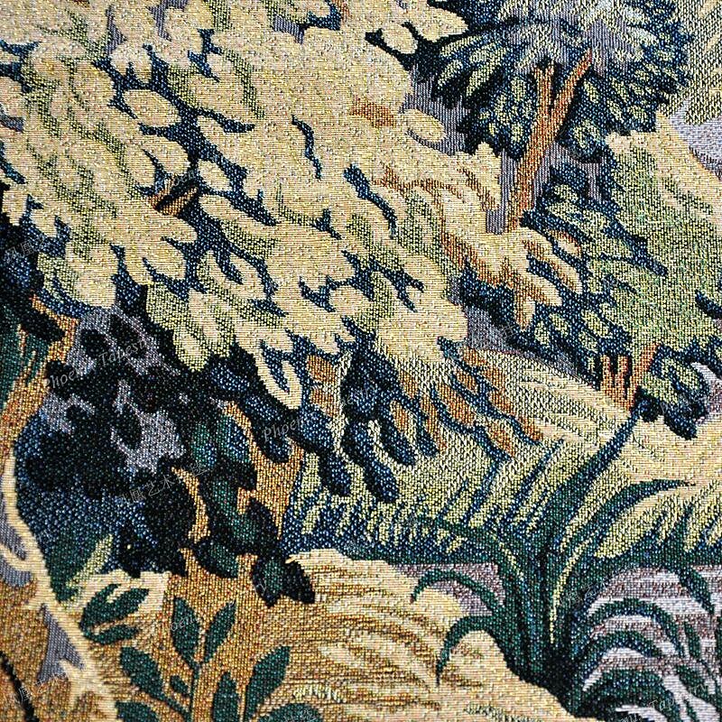 jacquard vevd billedvev gobelin aubusson veggkunst hengende stor billedvev reproduksjon vevstol bomullsvev kongelig hageblomster belgisk billedvev (uten dusker og stang) 2025 - $197.99 –P3