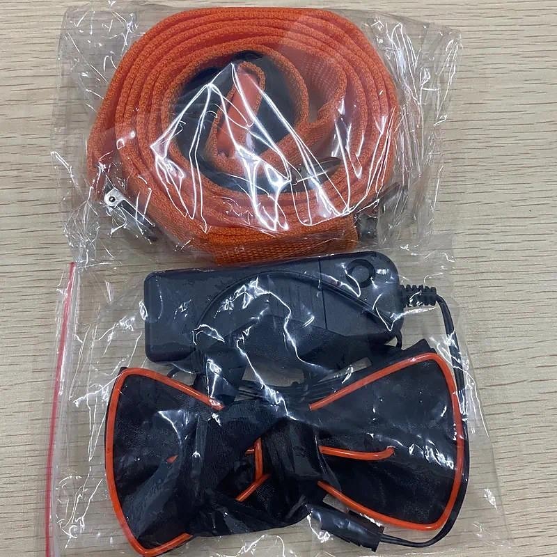 1 conjunto de gravata borboleta com led brilhante, conjunto para festa masculina, halloween, natal, casamento, festival, bar, decoração de festa de 2025 por $19.99 –P12