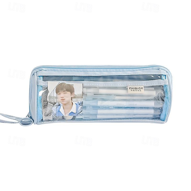 New Transparent Pen Bag Creative Simple Multi-functional Primary and Secondary School Students Stationery Pencil Case Large Capacity Pencil Case 2025 - $15.99 –P1