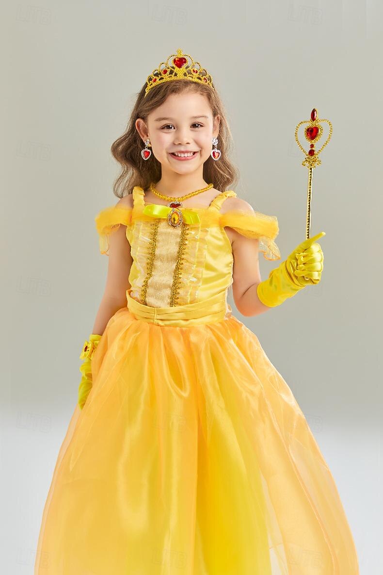 open lace back dress Amazon.com: Disney Women's Belle Costume Dress main image 1