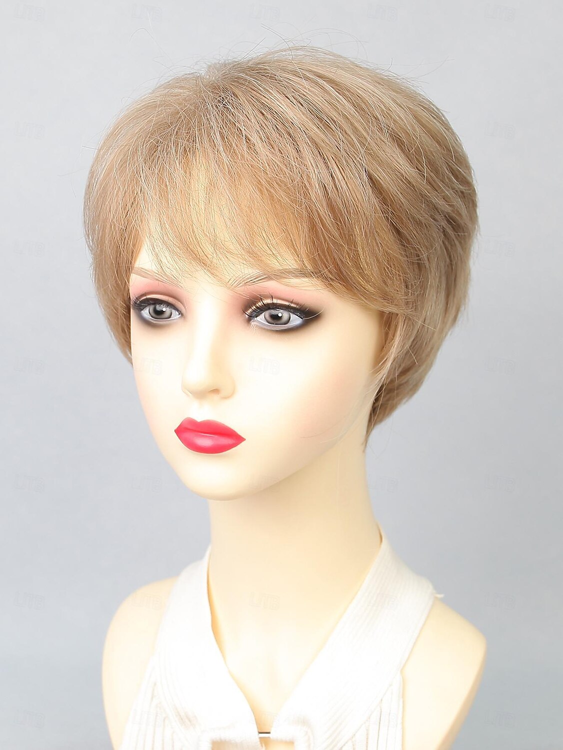 Synthetische pruiken Natuurlijk recht Korte bob Zijdeel Pruik 25.4 cm Lichtgoud Synthetisch haar Dames Meerkleurig 2025 - $18.49 –P3
