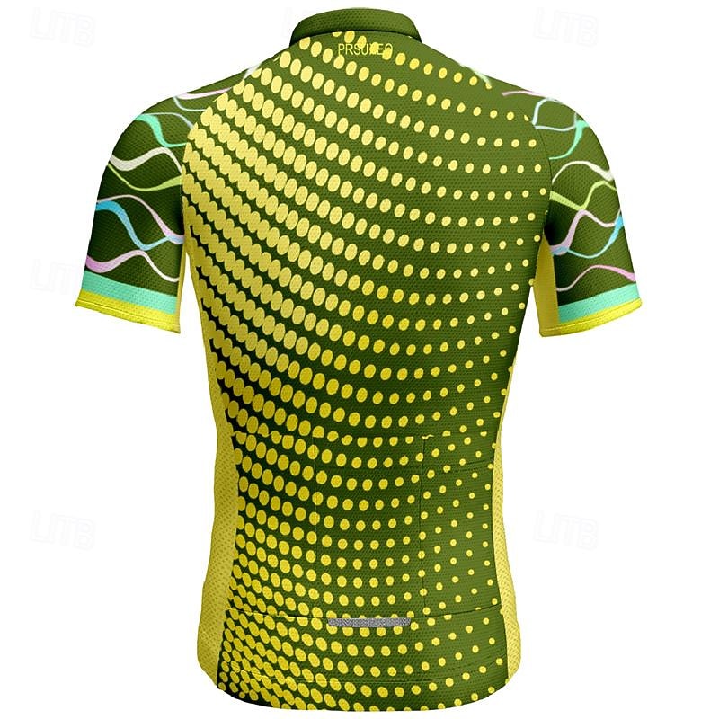 Men's Cycling Jersey Color Block Geometic Short Sleeve Bike Tee Tshirt Jersey Top with 3 Rear Pockets Mountain Bike MTB Quick Dry Breathable Sports Red Navy Blue Blue Clothing Apparel 2026 - $30.99 –P14