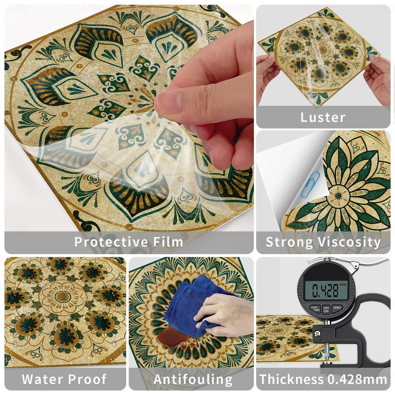24 adesivi per piastrelle in stile marocchino, decalcomanie murali in PVC con pellicola di cristallo ispessita, impermeabili &Decorazione murale in piastrelle retrò, antiolio e rimovibili, per bagno, del 2025 a $10.99 –P11