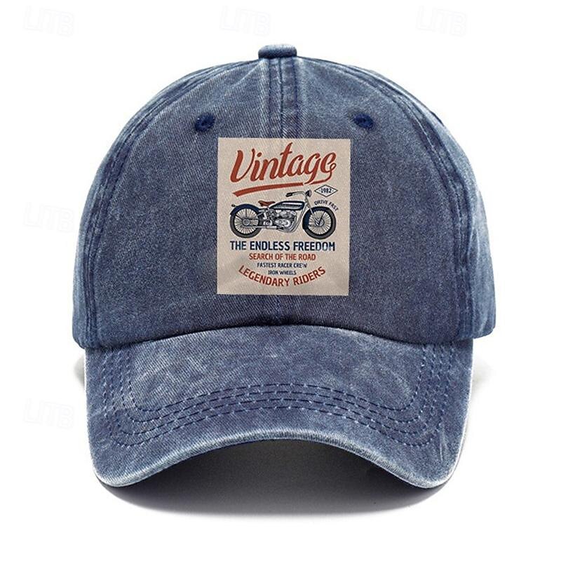 Men's Baseball Cap Sun Hat Trucker Hat Black Navy Blue 100% Cotton Print Fashion Casual Street Daily Motorcycle Adjustable Sunscreen Breathable 2025 - $6.49 –P1
