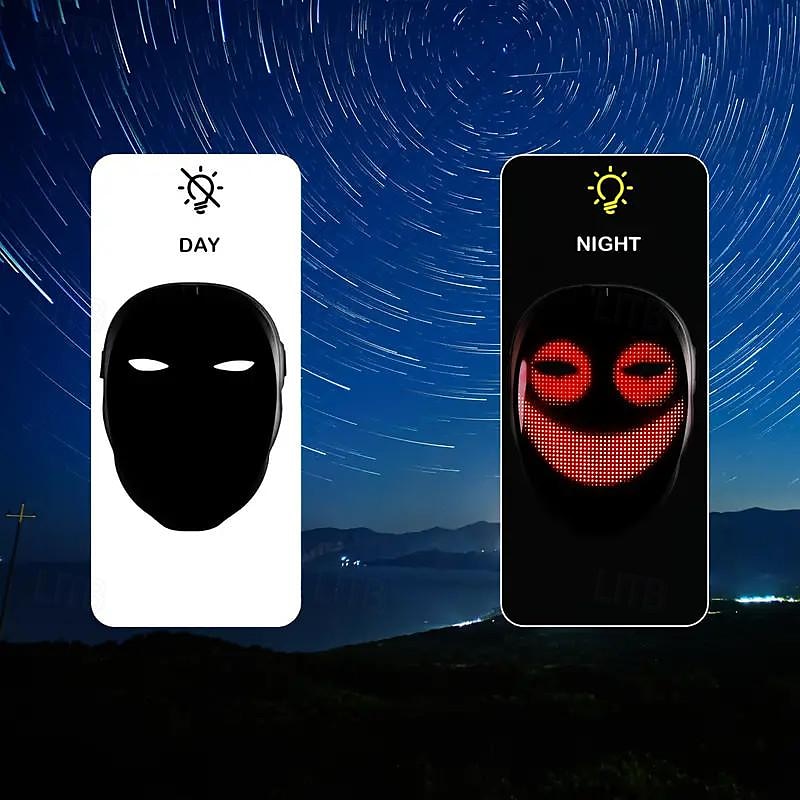 2025年 フルカラー LED ライトマスク フェイスマスク パーティー バー 小道具 アプリ 編集 小道具  コレクション – $116.99 –P4