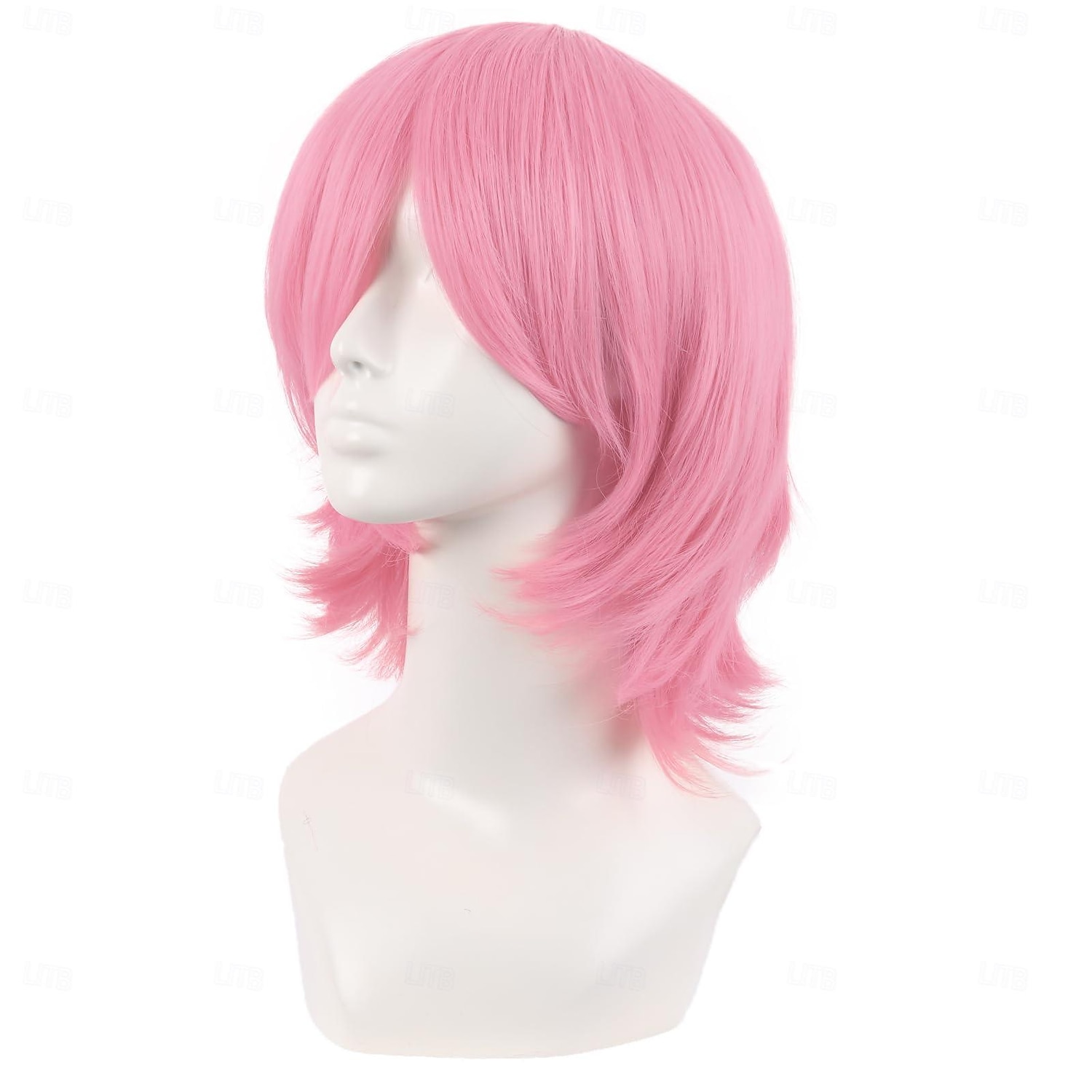 Parrucca Cosplay Corto Coda di Lupo Sintetica con Frangette Parrucche Cosplay di Halloween del 2025 a $17.99 –P6