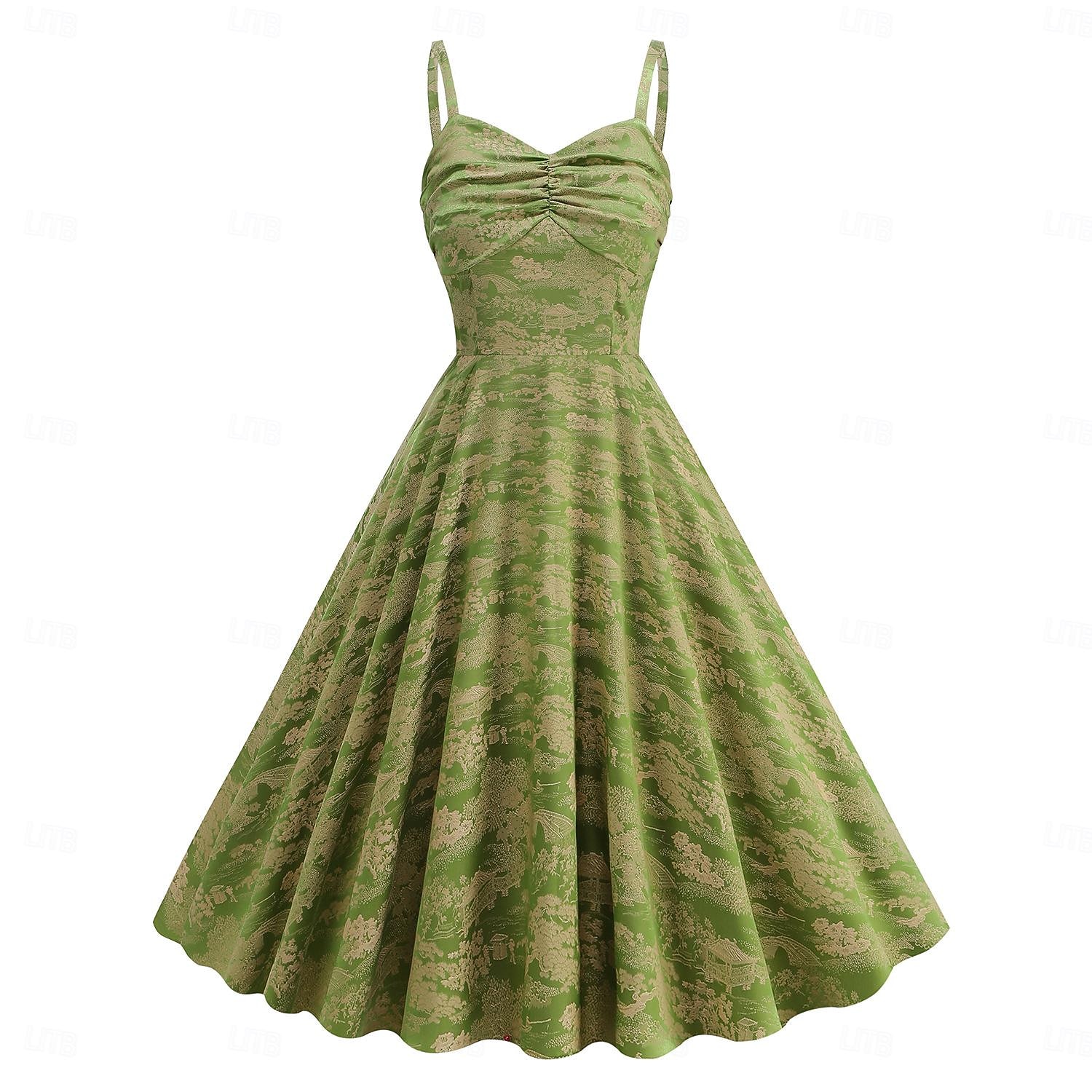 Giornata dell'indipendenza Anni 1950 Retrò Vintage Vestito Abito Swing Vestito Svasato Floreale Costume Per donna Mascherata Casual Quotidiano Addio al Nubilato Adulti Vestito Abiti per il ritorno del 2026 a $46.99 –P1