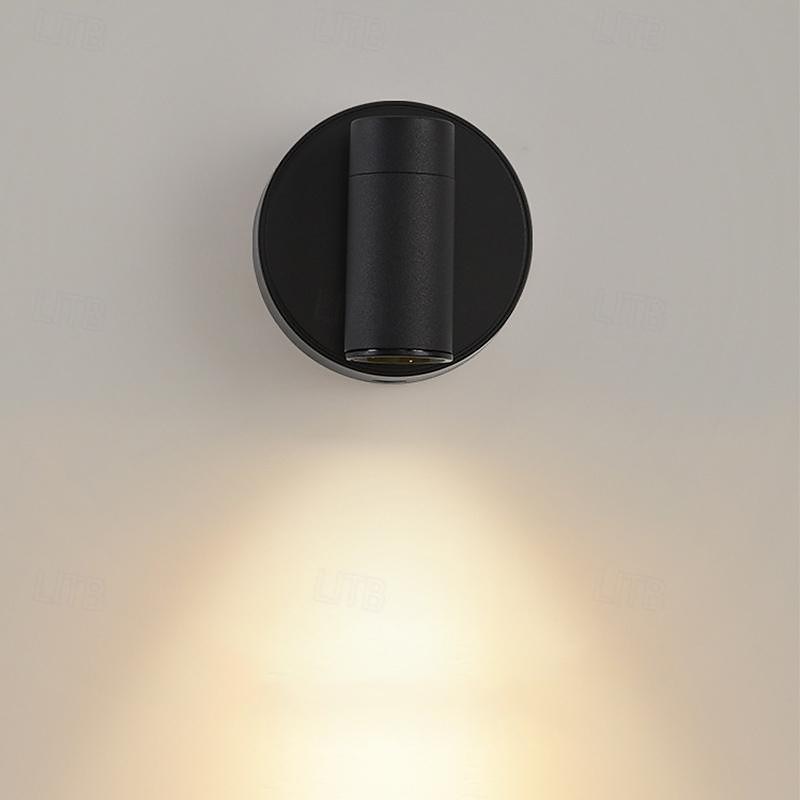 led vnitřní nástěnná světla 3barevný světelný zdroj 5w noční lampa na čtení bodová světla ip44 akrylový hliník hotelový pokoj pro hosty ložnice 2025 - $33.99 –P1