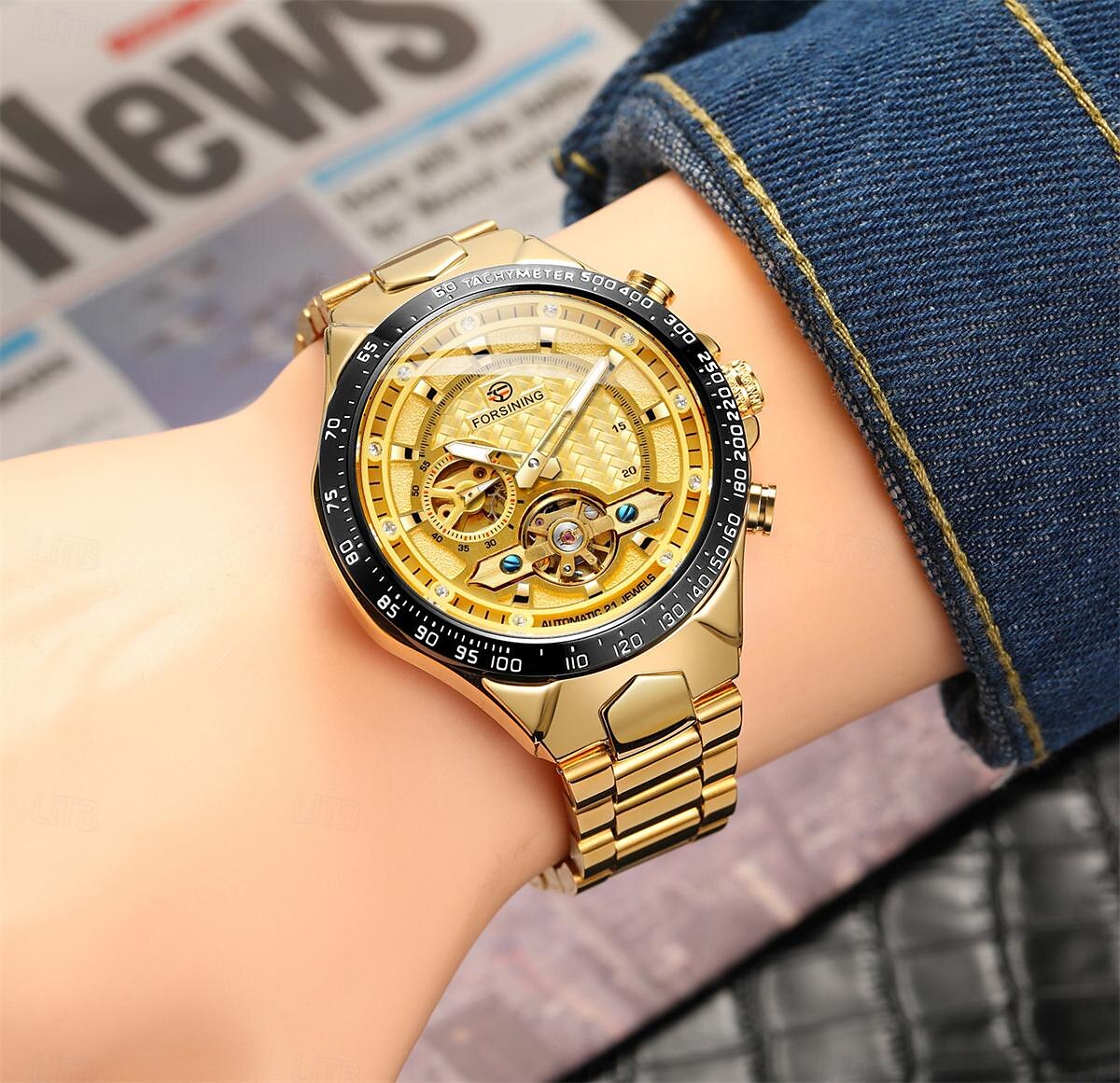 FORSINING Hommes Montre Mécanique Extérieur Sportif Mode Montre Bracelet Remontage automatique Lumineux IMPERMÉABLE Décoration Acier Suivre de 2025 ? $52.99 –P5
