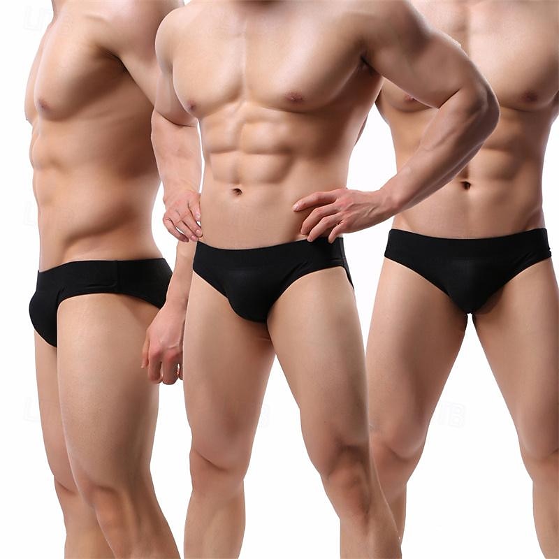 Men's 1 PCS Boxers Underwear Boxer Shorts Nylon Breathable Soft Comfortable Plain Mid Rise Black White 2026 - $8.99 –P5