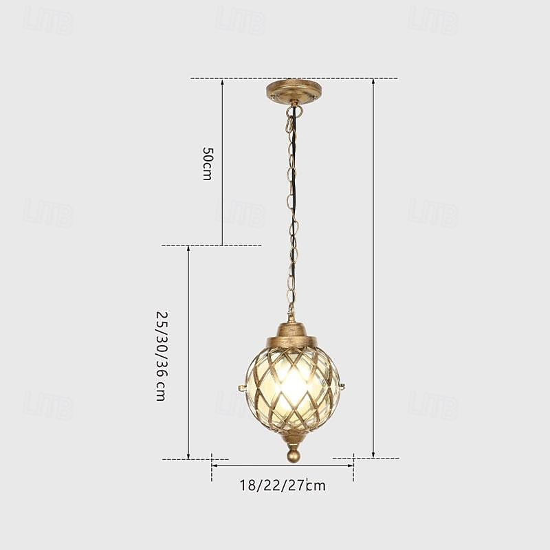 lampade a sospensione per esterni, lampada a sospensione per esterni portico impermeabile lampadario in metallo nero con globo di vetro trasparente con struttura in gabbia di ferro, lanterna esterna del 2025 a $92.99 –P2