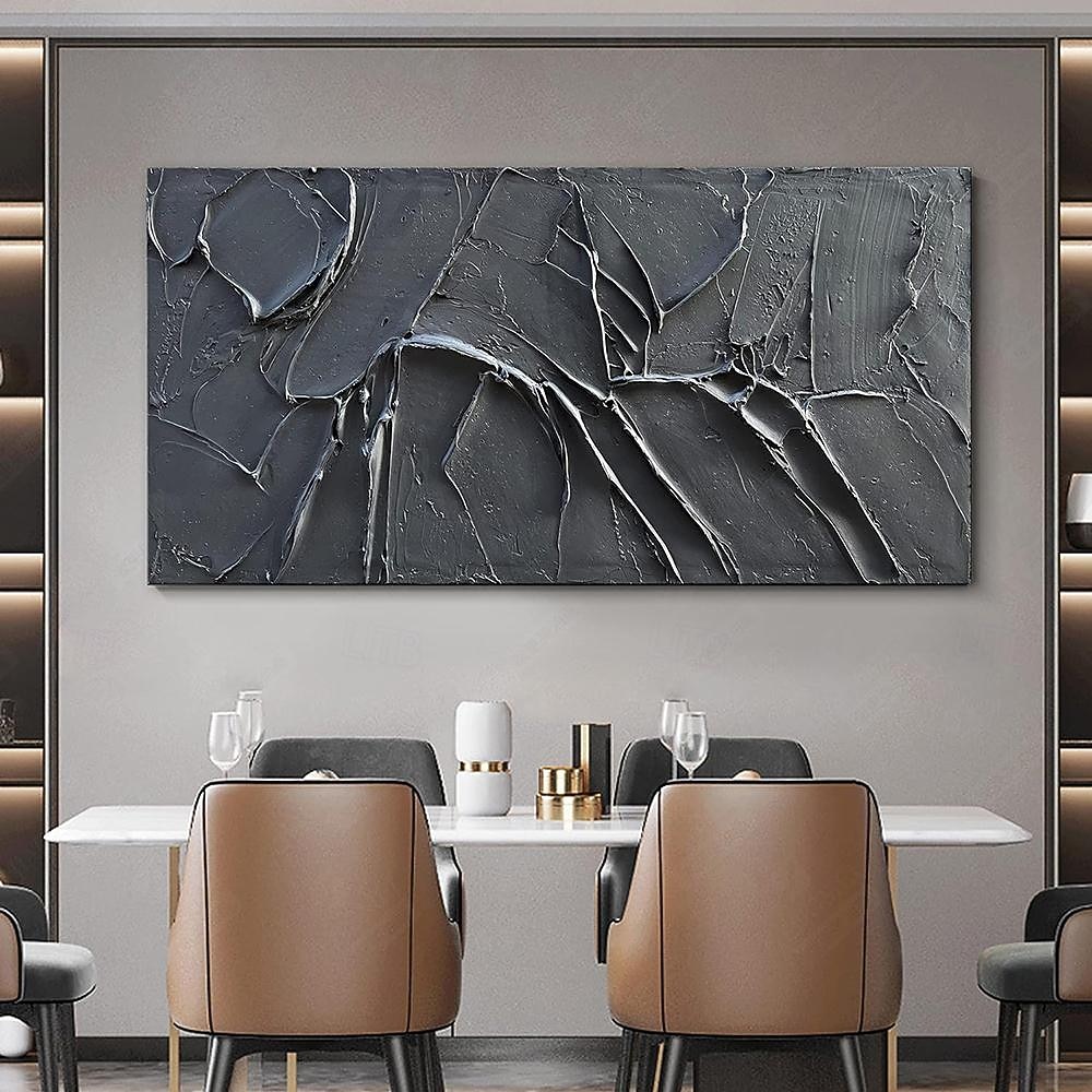 Handmade Oil Painting Canvas Wall Art Decoration Modern Abstract Texture Black for Living Room Home Decor Rolled Frameless Unstretched Painting 2026 - $61.99 –P4