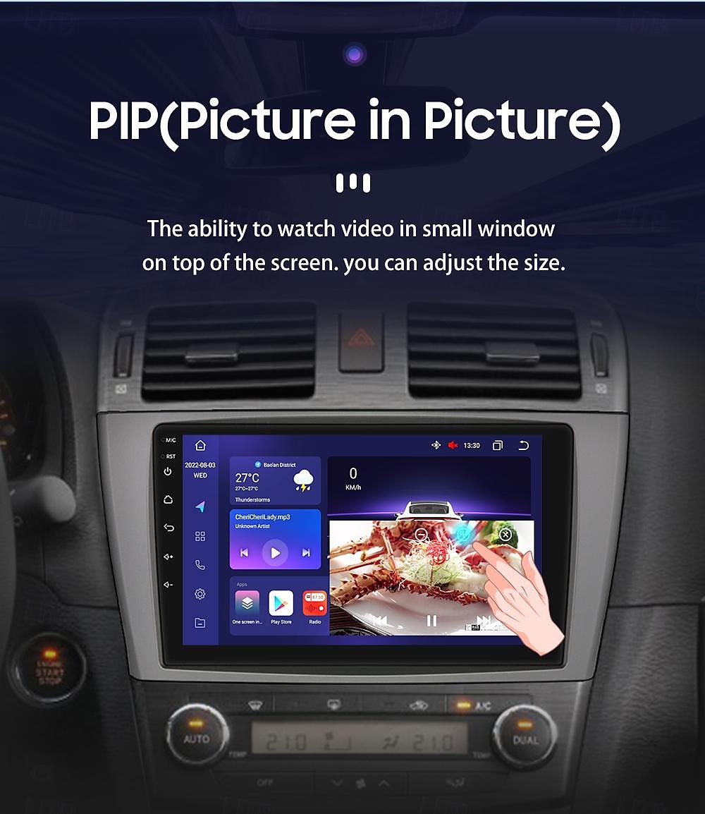 Автомагнитола на базе Android 12 для Toyota Avensis T27 2008-2015, мультимедийный плеер с GPS-навигацией, carplay 2025 - $238.09 –P9