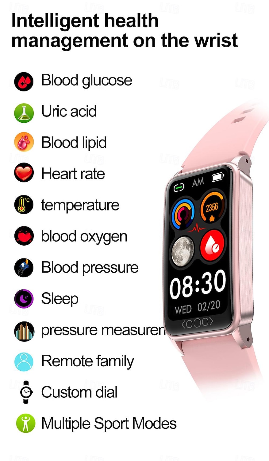 NEW Smart Watch 1.47 inch Smartwatch Fitness Running Watch Bluetooth Temperature Monitoring Pedometer Call Reminder Compatible with Smartphone Women Men Waterproof Media Control Message 2025 - $35.99 –P2