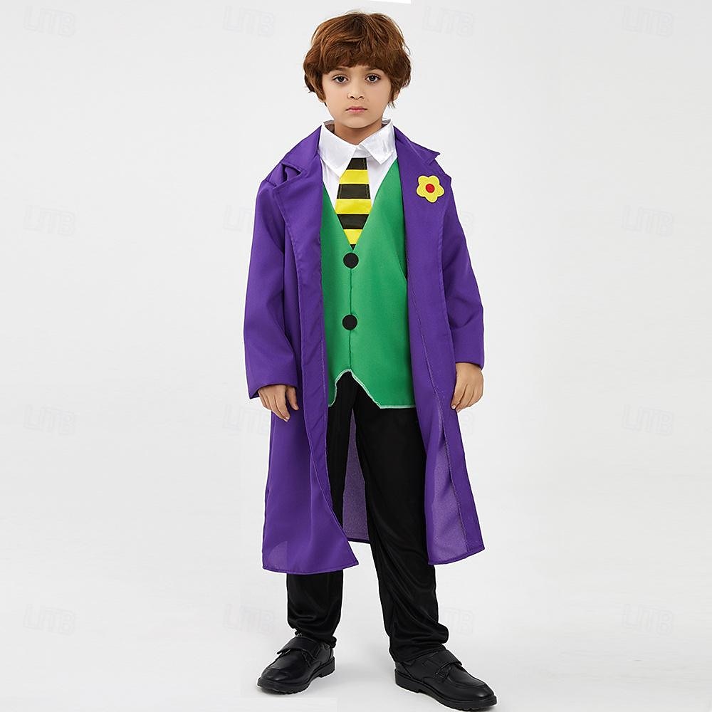 Žolík Klaun předvečer Všech svatých Kabát Kalhoty Kamizelka Joker: Folie à Deux cosplay Dětské Chlapecké Karneval Plesová maškaráda Večírek Jednoduché Halloweenské kostýmy Oblékněte se 2025 - $44.99 –P5