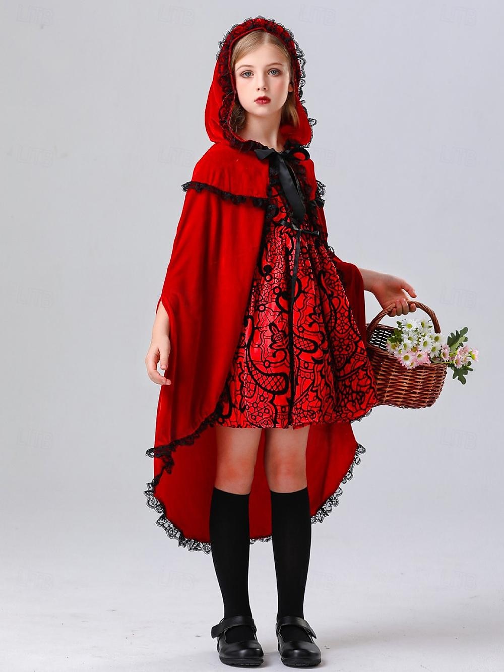 Filmové a TV kostýmy Červená Karkulka Šaty Cosplay kostým Dětské Dívčí Filmové a TV kostýmy Cosplay Lolita Párty Festival Vánoce Plesová maškaráda Mardi Gras Jednoduchý karnevalový kostým 2025 - $45.99 –P2